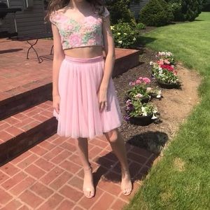 Size 00 short pink 2 piece Sherri Hill